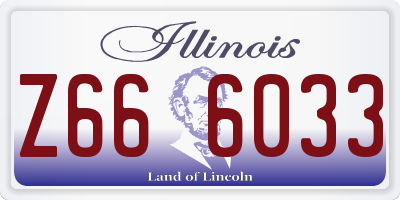 IL license plate Z666033