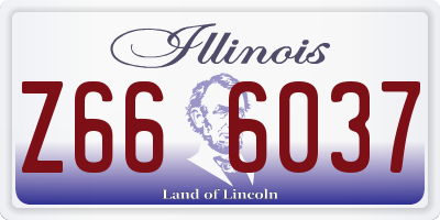 IL license plate Z666037