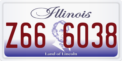 IL license plate Z666038