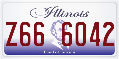 IL license plate Z666042