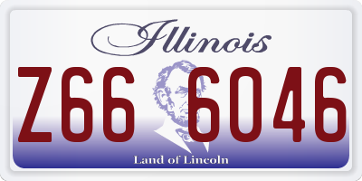 IL license plate Z666046