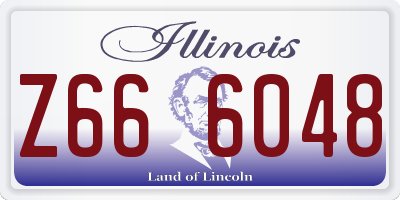IL license plate Z666048