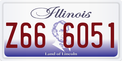IL license plate Z666051
