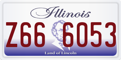 IL license plate Z666053