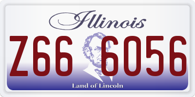 IL license plate Z666056