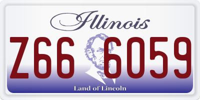 IL license plate Z666059