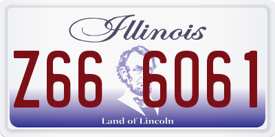 IL license plate Z666061