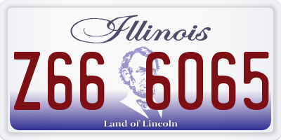 IL license plate Z666065