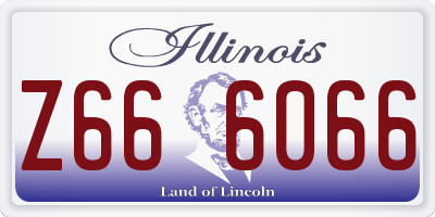 IL license plate Z666066