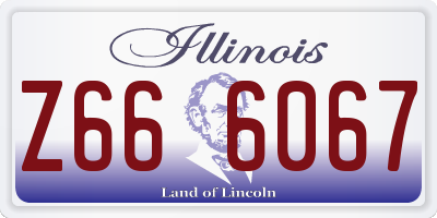 IL license plate Z666067