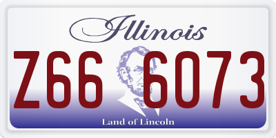 IL license plate Z666073