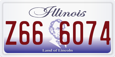 IL license plate Z666074