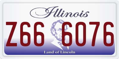 IL license plate Z666076