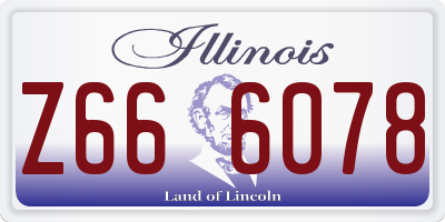 IL license plate Z666078