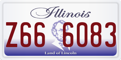IL license plate Z666083