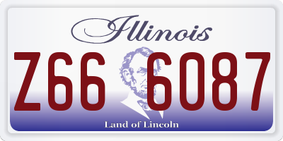 IL license plate Z666087