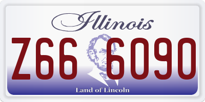IL license plate Z666090