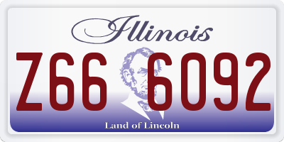 IL license plate Z666092