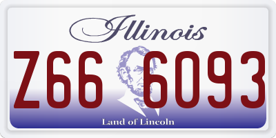 IL license plate Z666093