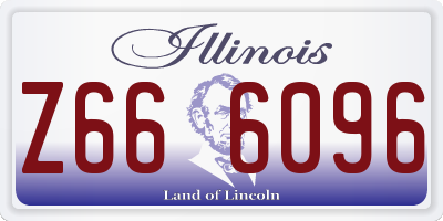 IL license plate Z666096