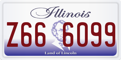 IL license plate Z666099
