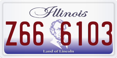 IL license plate Z666103