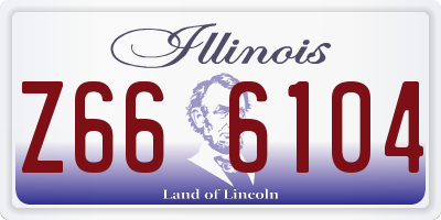 IL license plate Z666104