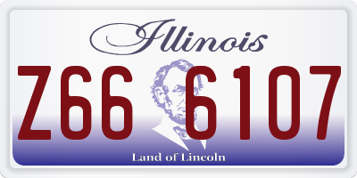 IL license plate Z666107