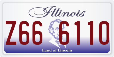 IL license plate Z666110