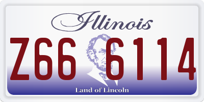 IL license plate Z666114