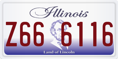 IL license plate Z666116