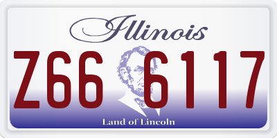 IL license plate Z666117