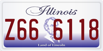 IL license plate Z666118