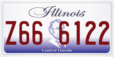 IL license plate Z666122