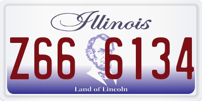 IL license plate Z666134