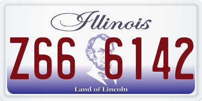 IL license plate Z666142