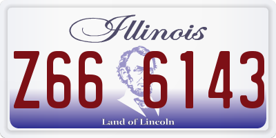 IL license plate Z666143