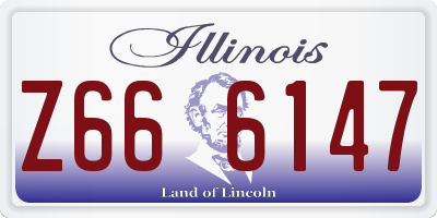 IL license plate Z666147