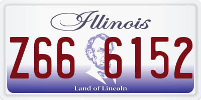 IL license plate Z666152
