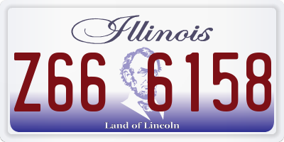 IL license plate Z666158