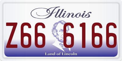 IL license plate Z666166