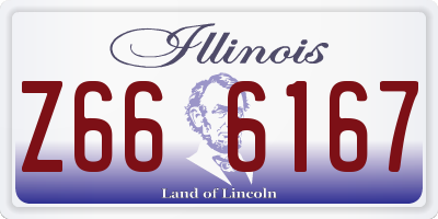IL license plate Z666167