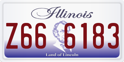 IL license plate Z666183