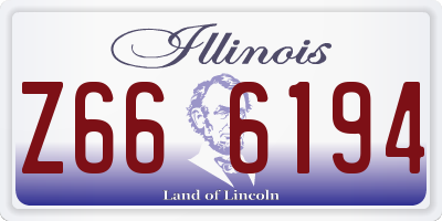 IL license plate Z666194