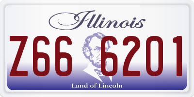 IL license plate Z666201
