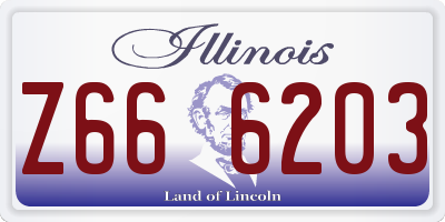 IL license plate Z666203