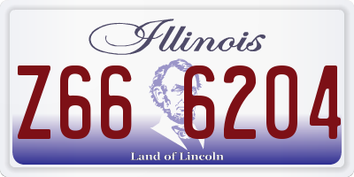 IL license plate Z666204