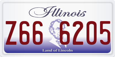IL license plate Z666205