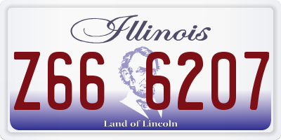 IL license plate Z666207