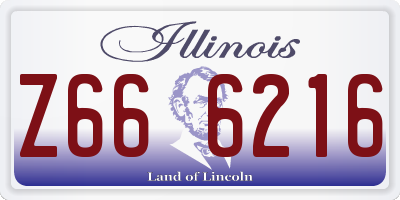 IL license plate Z666216